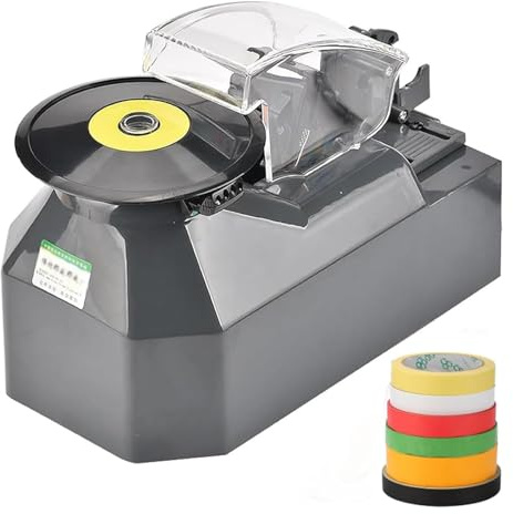 Elektrisk tejpskärmaskin, automatisk tejpdispenser med induktion, skärlängd 10-60 mm, bredd 5-25 mm, idealisk för lageranvändning, stor skivdesign