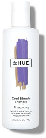 dpHUE Cool Blonde Shampoo - 8.5 oz - Purple Pigments Neutralize Unwanted Yellow, Brassy Hair Tones - Color Safe - Paraben, SLS & SLES Sulfate Free - Leaping Bunny Certified