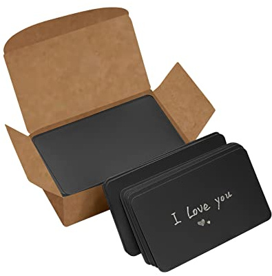 VANRA 300 Hojas Blanca Tarjeta de Indice, Tarjeta de Mensaje, 3.5 x 2 Pulgadas, Tarjetas Estudio,Tarjetas de Visita de Bricolaje Blanco (Negro)