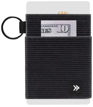 Thread Wallets Ultra Slim Minimalist Card Holder Wallet for Men and Women (Black, One Size)