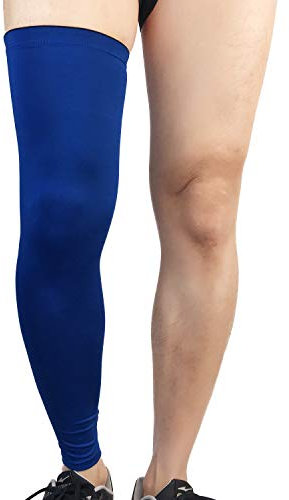Xindiqiu AUXDIQ Calentadores de Piernas Ciclismo Perneras Manga de Compresión Mangas de Pierna de Compresión para Hombres Mujeres Azul M