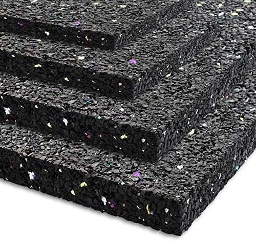 Alfombrilla antivibración antideslizante en 4 grosores y muchos tamaños, apta para ambientes húmedos, resistente a roturas, antideslizante y amortiguadora, uso universal (125 x 100 x 1,0 cm)