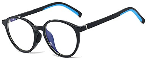 Kinder Anti Blaulicht Brille Mädchen Jungen Blaulichtfilter Gläser für Computer,TV,Online-Unterricht Brillengestell, Brillengläser Ohne Sehstärke Können die Schläfen Verbiegen, 5-13 Jahre Alt