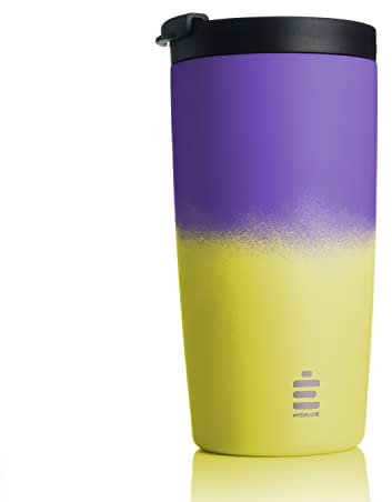 HYDRATE Travel Mugs, Reusable Coffee Cup, Travel Cup with Leak-Proof Lid, Multiple Colours, Stainless Steel Thermal Vacuum Coffee Mug for Hot and Cold, Insulated, Easy-Clean 500ml