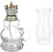 Yardwe Glas Petroleumlampe Vintage Öllampe Sturmlaterne Tischlampe Petroleumlaterne Notbeleuchtung Camping Laterne Draußen Nachtlichter Landschaft Dekorativ Lichter für Garten Wandern