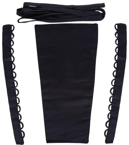 GORGECRAFT 4PCS Wedding Dress Zipper Replacement Adjustable Gown Corset Kit Zipper Extender Fit Satin Corset Kit Loops for Bridal Prom Dress Strap, Black