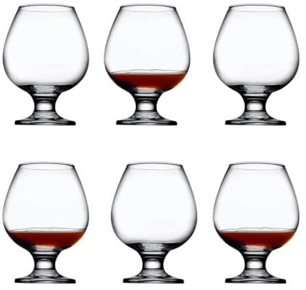 SECEN LONDON Brandy Snifters Set of 6,Cognac Glasses 13 Oz,Wide Tasting Glasses, Handcrafted, Good for Cognac Brandy Scotch,Crystal Whiskey Cognac Glass, Good for Wedding Bar Party Home Cocktail