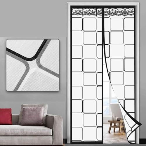 Magnétique Rideau de Protection Thermique pour Portes,Rideau D'hiver Portes Thermique Isolant anti Froid,pour Chambre à Coucher,Cuisine Automatiquement Fermé (135x220cm)