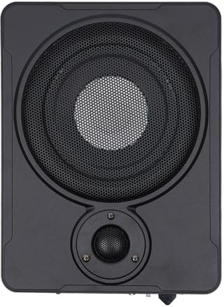 DGJMuu 600W Aluminiumlegierung Compact Powered Subwoofer, Untersitz-betriebener Auto-Subwoofer - Eingebauter-Auto-Subwoofer für LKW, car, Gehäuse, Fernbedienung Steuerung