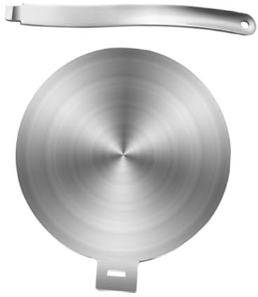 SHOWERORO Heat Diffuser Plate Für Induktionsherde Edelstahl Adapterplatte Für Keramische Und Gasbetriebene Töpfe Einfach Zu Bedienen Und Platzsparend
