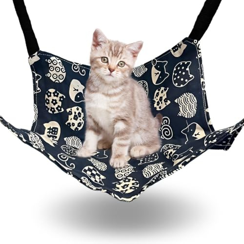 JYNXOR Hamac Chat, Hamac Pour Chat, Hamac Pour Cage Pour Animaux De Compagnie, Hamac Suspendu, Balançoire Pour Chat, Hamac Lapin, Hamac Pour Cage à Chat Chaud Pour Petits Animaux (55 × 45cm)