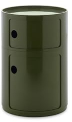 Kartell Componibili Big, Meuble Conteneur 2 éléments, Diamètre 42 cm, Vert
