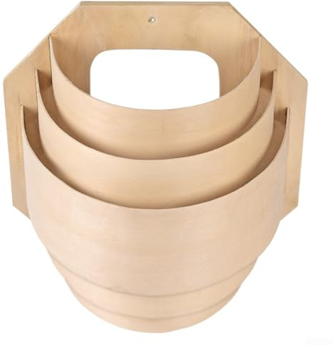 Snygg träbastu lampskärm värmebeständig, belysning för avslappning tunn ljusöverföring plywood bastu rum tillbehör lampa