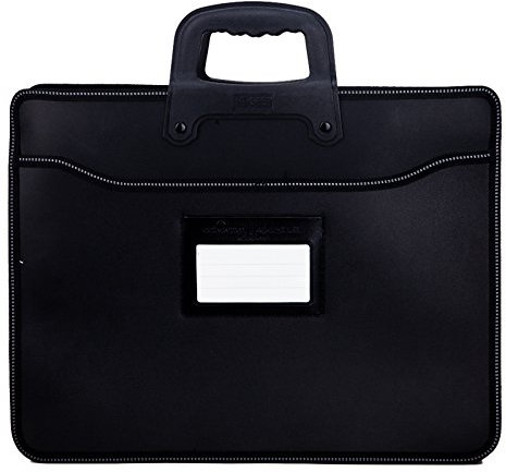 WSLCN Maletín de mano portadocumentos, apto para documentos A4, clasificador, útil para guardar el ordenador portátil, color negro, color Noir Avec porte-cartes