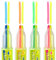 JOLLY 2in1 Doppel Textmarker, 4 Leuchtstifte mit je 2 Farben, ungiftige und schnell trocknende Universaltinte, auf Wasserbasis, extra lange Cap-Off Time
