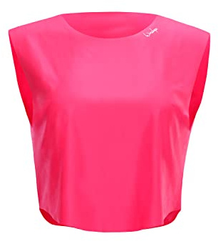 WINSHAPE Functional Light Cropped Top Aet115, Fit Style Maglietta, Rosa Fluo, S Donna