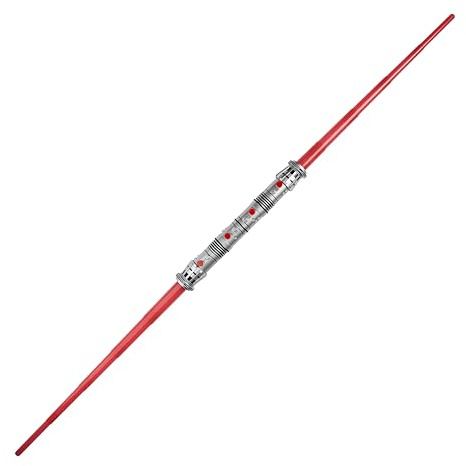 Star Wars Darth Maul Official Halloween Costume Accessory - Light-Up Retractable Plastic Double Saber