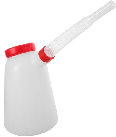 AKOOSY Bidon Plastique 5l pour Huile Moteur avec Bec Long, Distributeur D'huile Précis et Facile à Utiliser pour Voiture et Bateau