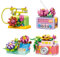 Flower Vintage Telephone Typewriter Camera Radio Building Set, STEM Furniture Decor Model Toys, Botanical Collection Phone Typing Radio Camera Four Combination Bricks Kit, Ideas Gifts for Kids Adults