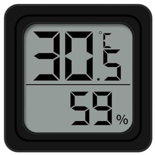 Igrometro digitale, termometro interno, misuratore di umidità, piccolos igrometro con monitor di temperatura e umidità, sensore di umidità alimentato a batteria per tavolo