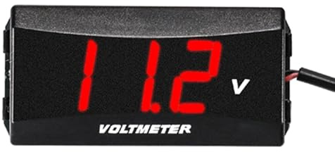Misuratore di tensione della batteria, multiuso, indicatore LED, voltmetro, 12 V, misuratore di tensione digitale resistente alle intemperie, per la maggior parte dei veicoli