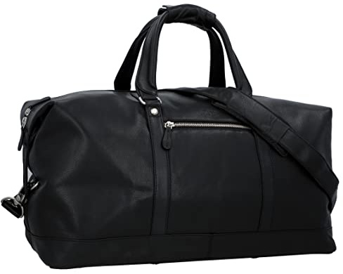 Gusti Reisetasche Leder Herren & Damen I Ruben I Echtleder Weekender Herren Leder schwarz | 36L Vintage Tasche mit Perfekter Größe für Kurztrips