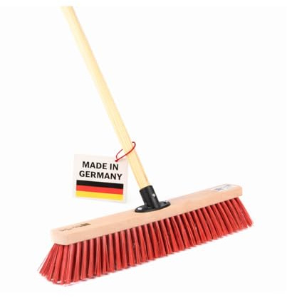 Profi Straßenbesen 50cm Breit mit Holzstiel 160cm Lang, Besen mit Stiel