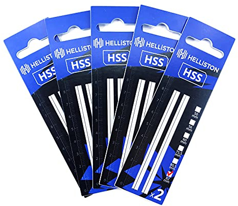HSS Cuchillas 82mm para cepillo Dexter Power 800W (5 juegos = 10 cuchillas)
