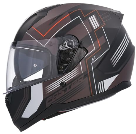 Shiro HEMETS Casco Integral SH-667 Faster Negro y Gris Mate con Gafas Solar (XS)