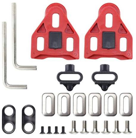 SRJQXH Fahrrad Cleats, SPD Cleats Fahrrad Schuhplattenset, Fahrradzubehör Set für Indoor Cycling, Mountainbiken und Straßenfahren im Freien