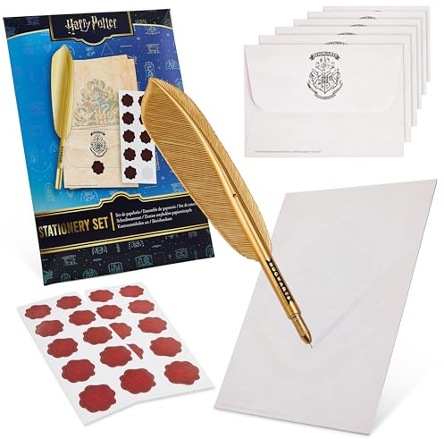 Harry Potter Gifts Letter Writing Kit for Kids, Teens with A5 Paper, Envelopes, Quill Pen, Stickers, Stationery Set, Hogwarts