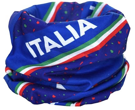 Euroscarves Italy Italia Neck Gaiter Tube Scarf (Bandana Balaclava Ski Mask Headband), Italy, Fits all