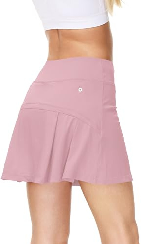 Zingther Women's Tennis Skorts Also for Pickleball, Badminton, Running and Golf, Girls' Pleated Skirts with Inner Shorts