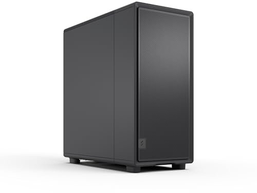 Fractal Design Epoch Black Solid - Caja de Juego para PC de Alto Flujo de Aire - Panel Frontal de Malla - Tres Ventiladores Momentum 12 Incl. - Interior Espacioso - Soporte ATX/mATX/ITX