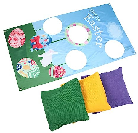 BESTonZON 1 Satz Sandsack-Spiel osterspielzeuge Ostern Osterparty Dekoration zu Ostern Osterfest Dekoration Werfen außerhalb Wurfspiel Festival-Wurfspiel Polyester