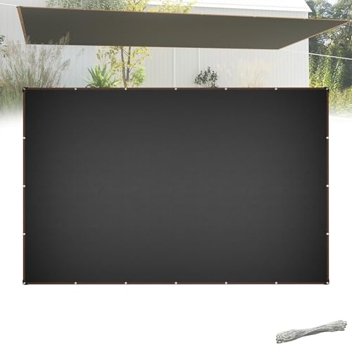 YRHome Sonnensegel 4x6m Rechteckig UV-Schutz 95% Winddurchlässig Robust für Garten Terrasse Balkon aus reißfestem HDPE mit 12m Seilen Anthrazit