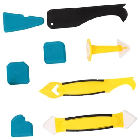 DIYEAH 1 Jeu Ensemble De Grattoir Calfeutrage Spatule À Mastic Nettoyage Spatule En Silicone Jointoyer Outil Dissolvant De Colle Spatule De Calfeutre Plastique 8 Pièces