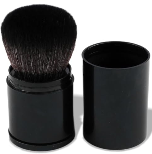 Brvlsoc Retractable Kabuki Makeup Brush â Travel-Friendly Powder, Blush & Bronzer Brush Soft Synthetic Bristles for Smooth, Flawless Application