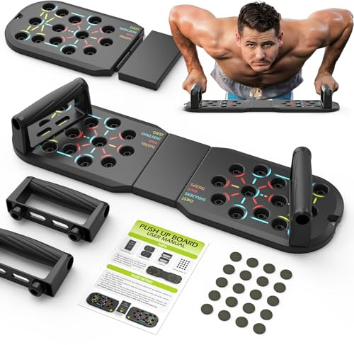 Push Up Board Fitness,Fitnessgeräte für Krafttraining Zuhause,20 in 1 Übungshilfe Pushup Bar Griffe für den Boden, Krafttraininggerät für Männer