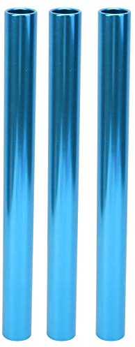 DANAIXZ Bastones de relevo Profesionales de aleación de Aluminio para Carreras de Velocidad en Pista y Campo, bastón de competición Deportivo de diseño Hueco, Ligero y Duradero, Juego de 3 (Azul)