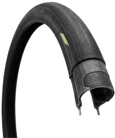 Ecovelo Neumático 24 x 1 (25-540) Negro – Neumático de Alta presión para Cochecito de Ruedas con discapacidad superligera y Bicicleta de Carreras Junior | Deslizante y Resistente