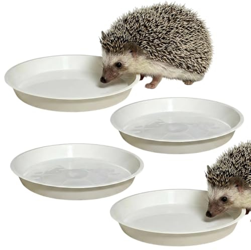 4-Piece Hedgehog Bowls for Natural Foraging EncouragementHedgehog Bowl Set, Hedgehog water bowl year-Round Outdoor Food and Water Provision for Hedgehogs