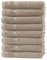 8X Gästetuch | Beige | 100% Baumwolle Frottier | Oeko-TEX® Standard 100 | Premium Qualität 500 g/m²