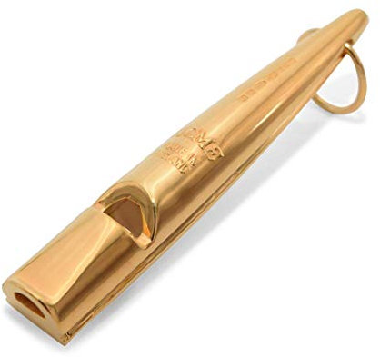 Acme Hundepfeife No. 210,5 in edlem Sterlingsilber | Persönliche Gravur möglich (Sterling Gelbgold plattiert, ohne Gravur)