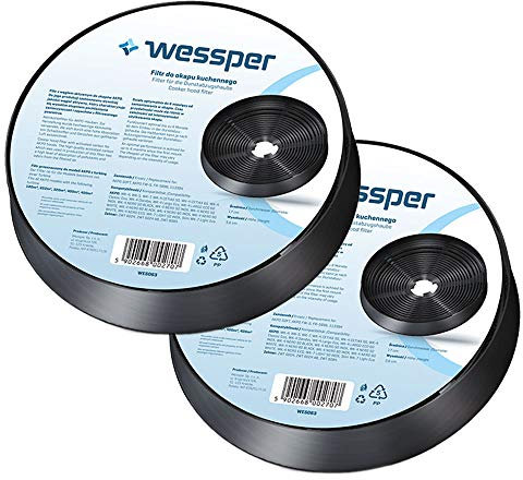 Wessper Filtro a Carbone per Cappa Cucina AKPO Soft WK-4 WK-7 WK-5 (2 pezzi)