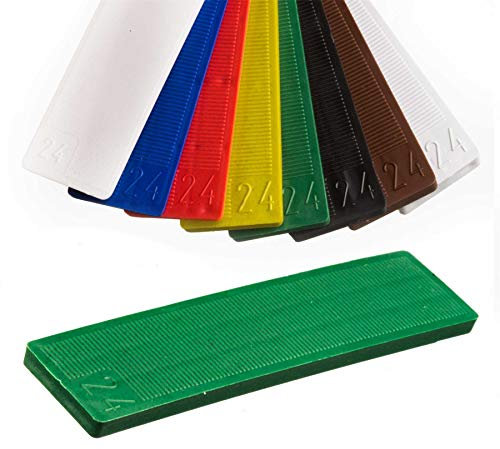 Flat Plastic Window Spacers, Glass Glazing Flat Packers, Width 24mm | Red - 3mm | 50 PCS