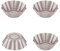 CHEFMADE Mini Pudding Pan Set, 3-zoll 4Pcs Nicht-Stick Blume-förmigen Pie Brot und Kuchen Pan Backformen für Ofen und Instant Topf Backen (Champagne Gold)