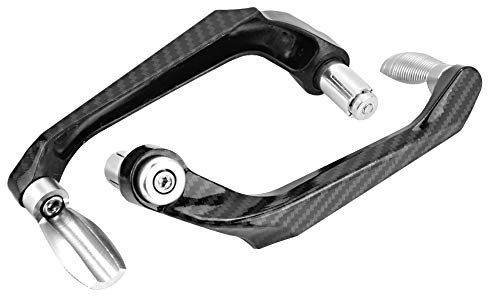 Aramox Protections de levier de moto, protecteur de frein de guidon de moto universel en alliage d'aluminium de 7/8 pouces(argent)