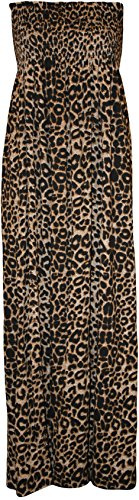 WearAll - Grande Taille imprimé Bandeau Maxi-Robe froncé - Robes - Femmes - Tailles 44 à 50