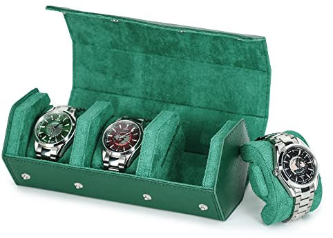 Hiram Hexagone Montre Roll Case En Cuir Hexagone 3 Montre Voyage Cas Montres Boîte De Rangement Organisateur De Protection pour Montres